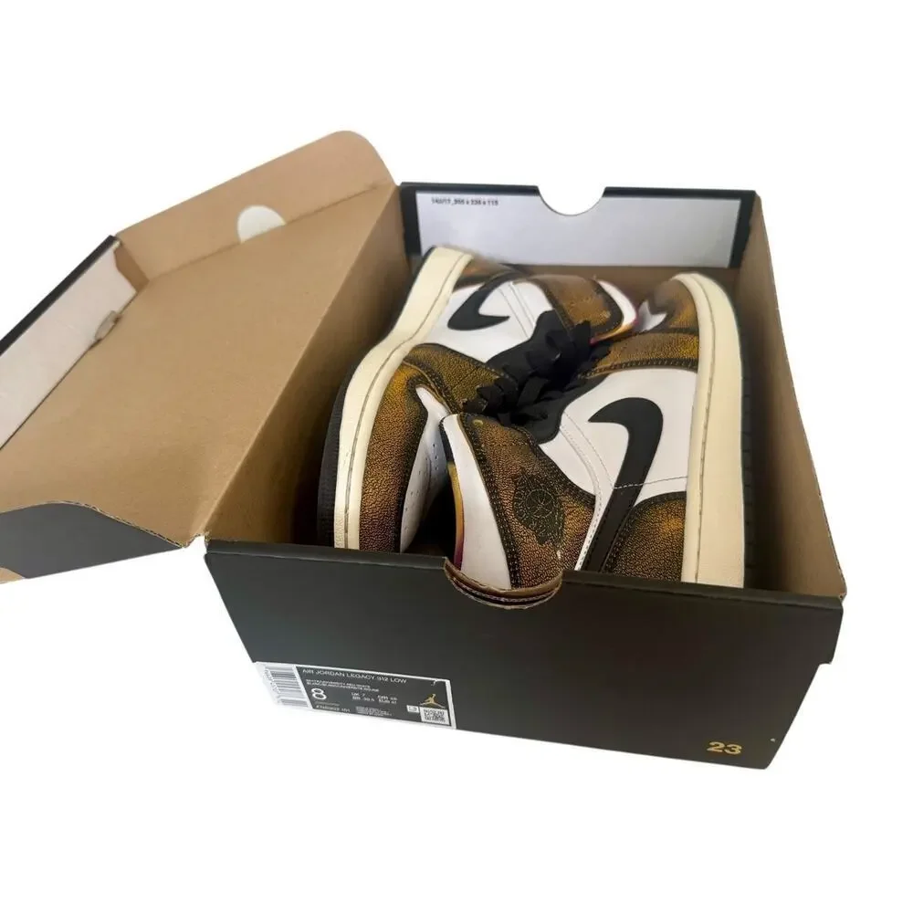 NIKE AIR JORDAN 1 Mid SE Retro Wear Away Taxi Shoes Black/White/Sail Men’s 7.5